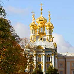 Iglesia de Resurrección en el Palacio de Catalina en Tsarskoye Seló