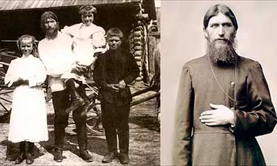 Grigori Rasputin con sus hijos