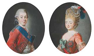 Pablo I y su esposa María Fiodorovna