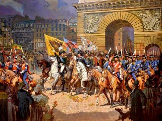 El ejército ruso entrando en Paris