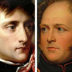 Alejandro I de Rusia y Napoleón Bonaparte